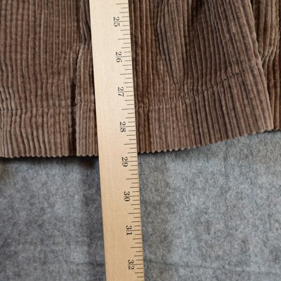 J. Jill Jacket Womens Extra Small Corduroy Pleat Back Brown Long Casual Button - Picture 8 of 9